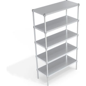 Industrial Standard Shelving Unit, 5 Solid Marine Edge Shelves, 48"W x 20"D x 84-1/4"H view 2
