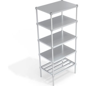 Industrial Shelving Unit, (1) HD-Bar Tubular & (4) Brute Shelves, 36"W x 24"D x 84-1/4"H view 2
