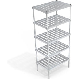 Heavy Duty Shelving Unit, 5 Slatted T-Bar Shelves, 36"W x 24"D x 84-1/4"H view 2
