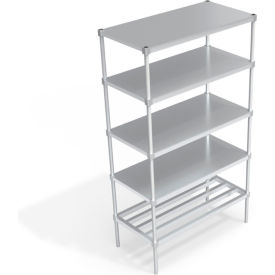 Industrial Shelving Unit, (1) HD-Bar Tubular & (4) Brute Shelves, 48"W x 24"D x 84-1/4"H view 2