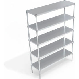 Heavy Duty Shelving Unit, 5 Solid Brute Shelves, 60"W x 24"D x 84-1/4"H view 2