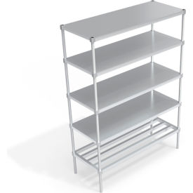 Industrial Shelving Unit, (1) HD-Bar Tubular & (4) Brute Shelves, 60"W x 24"D x 84-1/4"H view 2