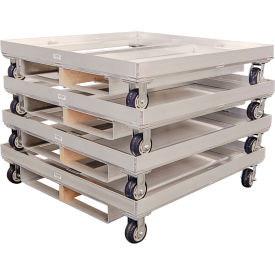 Bulk Container Aluminum Dolly, End Load, 49"L x 46"W, 2000 lb. Cap. view 2
