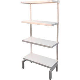 Heavy Duty Shelving Unit, 4 Solid Shelves, 30"W x 16-3/4"D x 60-1/4"H view 2