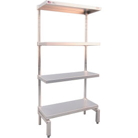 Heavy Duty Shelving Unit, 4 Solid Shelves, 42"W x 13-3/4"D x 60-1/4"H view 2