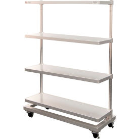 Heavy Duty Shelving Unit, 4 Solid Shelves, 42"W x 16"D x 60-1/8"H view 2