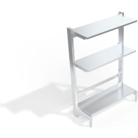 Solid Reinforced Cantilever Aluminum Shelving Unit, 3 Shelves, 50-3/4"W x 21"D x 72-1/4"H view 2