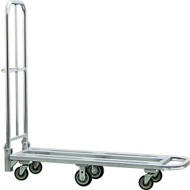 New Age Industrial Corp. 95241 New Age Standard Platform Truck w/ 6 Polyurethane Casters, 62"L x 18"W, 1200 lb. Capacity image.