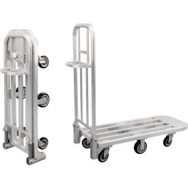 Folding Aluminum Stocking Utility Cart, 57"L x 20"W, 1200 lb. Capacity view 2