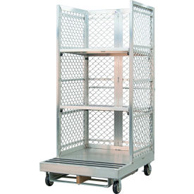 New Age Industrial Warehouse Order Picker Platform with 2 Adj. Shelves Crown/Clark Lift 52"Lx40"W 