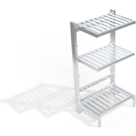 New Age T-Bar Cantilever Aluminum Shelving Unit, 3 Shelves, 38-3/4"W x 27"D x 72-1/4"H view 2