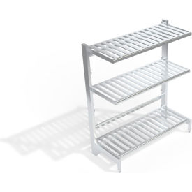 New Age T-Bar Cantilever Aluminum Shelving Unit, 3 Shelves, 62-3/4"W x 27"D x 72-1/4"H view 2
