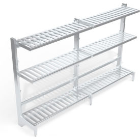 T-Bar Cantilever Shelving Unit, 6 Shelves, 18" x 60" Shelf Size, 122-3/4"W x 27"D x 72-1/4"H view 2