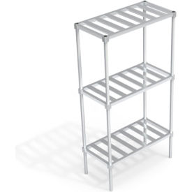Industrial Standard Shelving Unit, 3 Slatted T-Bar Shelves, 36"W x 18"D x 68-1/4"H view 2