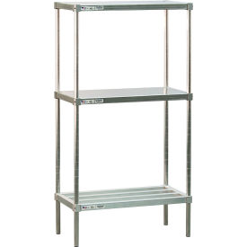 Industrial Shelving Unit, (1) HD-Bar Tubular & (2) Marine Edge Shelves, 48"Wx18"Dx68-1/4"H view 2