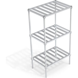 Industrial Standard Shelving Unit, 3 Slatted T-Bar Shelves, 36"W x 24"D x 68-1/4"H view 2