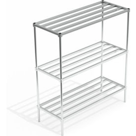 Industrial Standard Shelving Unit, 3 HD-Bar Tubular Shelves, 60"W x 24"D x 68-1/4"H view 2