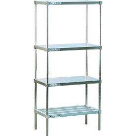 Industrial Shelving Unit, (1) HD-Bar Tubular & (3) Marine Edge Shelves, 36"Wx18"Dx76-1/4"H view 2