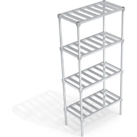 Industrial Standard Shelving Unit, 4 Slatted T-Bar Shelves, 36"W x 18"D x 76-1/4"H view 2