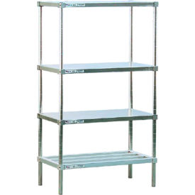 Industrial Shelving Unit, (1) HD-Bar Tubular & (3) Marine Edge Shelves, 48"Wx18"Dx76-1/4"H view 2