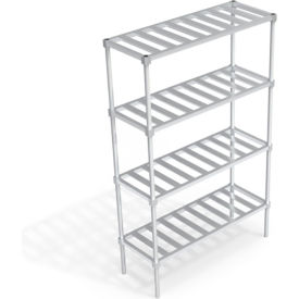 Standard Shelving Unit, 4 Slatted T-Bar Shelves, 48"W x 18"D x 76-1/4"H view 2