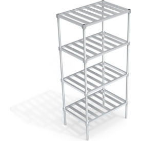 Industrial Standard Shelving Unit, 4 Slatted T-Bar Shelves, 36"W x 24"D x 76-1/4"H view 2
