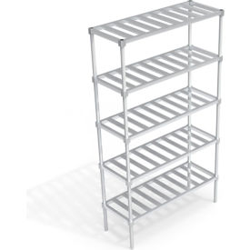Standard Shelving Unit, 5 Slatted T-Bar Shelves, 48"W x 18"D x 84-1/4"H view 2