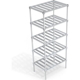Standard Shelving Unit, 5 Slatted T-Bar Shelves, 36"W x 24"D x 84-1/4"H view 2