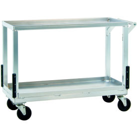 New Age Industrial Corp. NS765 New Age Floral Utility Cart w/ 2 Shelves, 500 lb. Capacity, 45"L x 18-5/8"W x 32"H image.