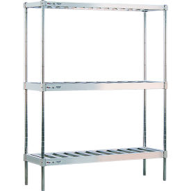 New Age 3 Shelf Keg Stacker Shelving Unit Kit Single Deep Starter 60"W x 18"D x 76"H 