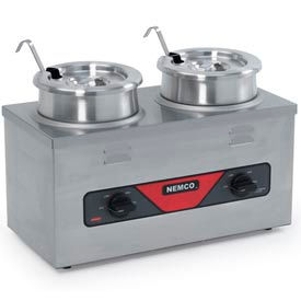 Nemco Food Equipment 6110A-ICL 4 Quart Warmer, Single Well With Inset, Cover & Ladel image.