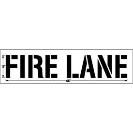 Newstripe, Inc. 10000570 Newstripe 12" FIRE LANE, 1/8" Thick, PolyTough, Plastic, White image.