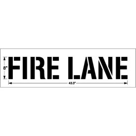 Newstripe, Inc. 10000626 Newstripe 8" FIRE LANE, 1/8" Thick, PolyTough, Plastic, White image.