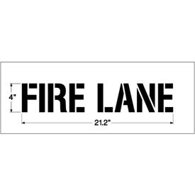 Newstripe, Inc. 10001685 Newstripe 4" FIRE LANE, 1/8" Thick, PolyTough, Plastic, White image.