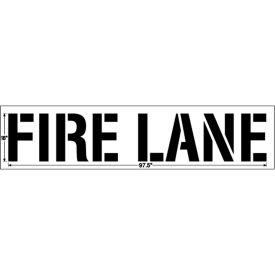 Newstripe, Inc. 10003186 Newstripe 18" FIRE LANE, 1/8" Thick, PolyTough, Plastic, White image.