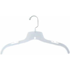 National Hanger Company Inc. 15500 NAHANCO 15500 Top Hanger-Heavy Weight, 17"L, Plastic-WH, Pkg Qty 100 image.