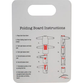 Shirt Folding Board Imprinted with Instructions 12"W x 8-1/2"H White 