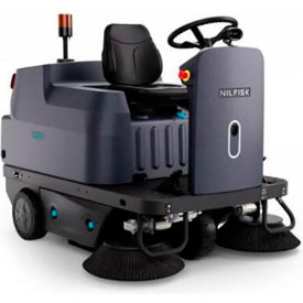 Nilfisk SW3000 Ride-On Automatic Battery Floor Sweepers 53-1/8" Cleaning Width 