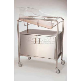 Nk Medical Products NB-SSxCC NK Medical Bassinet with Closed Cabinet NB-SSxCC, 31"L x 17-1/2"W x 37-3/4"H, Stainless Steel image.