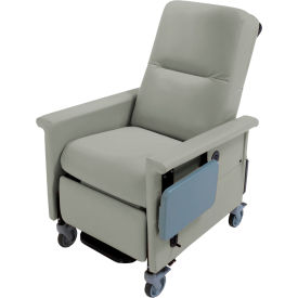 Nk Medical Products RC301-S-I-GRAY NK Medical Recliner with Swing Arms and Infinite Recline, Push Bar & Side Table, Gray image.