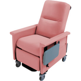 Nk Medical Products RC301-S-I-TEA ROSE NK Medical Recliner with Swing Arms and Infinite Recline, Push Bar & Side Table, Tea Rose image.