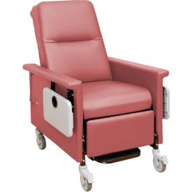Nk Medical Products RC301-TEA ROSE NK Medical Recliner, 5" Casters, Push Bar & Side Table, Tea Rose image.
