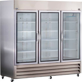 General Purpose Stainless Steel Glass Door Refrigerator, 72 Cu. Ft. view 2