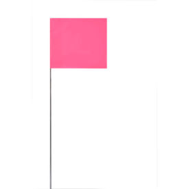National Marker Company MF21PINKGLO Marking Flags - Pink Glow image.
