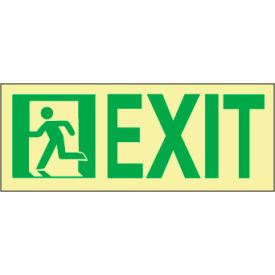National Marker Company 50F-2SN-L Glow NYC - Sign Exit Left image.