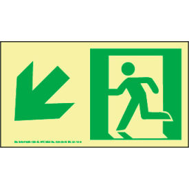 National Marker Company 50R-1SN-DL Glow NYC - Directional Sign Down Left image.