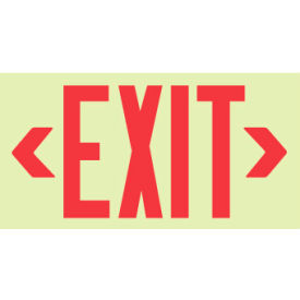 National Marker Company 7210 Glo-Brite Exit - Red Frameless image.