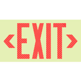 Glo-Brite Exit - Red Redlective Frameless