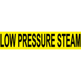 National Marker Company A1156Y NMC™ Pressure Sensitive Pipe Marker, Low Pressure Steam, 14"W x 2-1/4"H, Pack of 25 image.