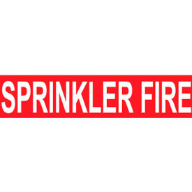 National Marker Company A1241R NMC™ Pressure Sensitive Pipe Marker, Sprinkler Fire, 14"W x 2-1/4"H, Pack of 25 image.